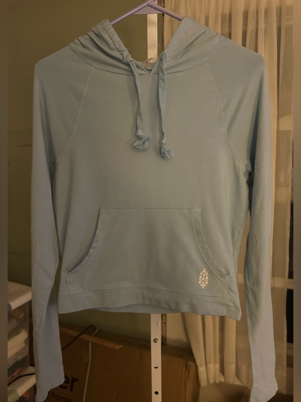 Free People Light Blue Women's Hoodie Shirt